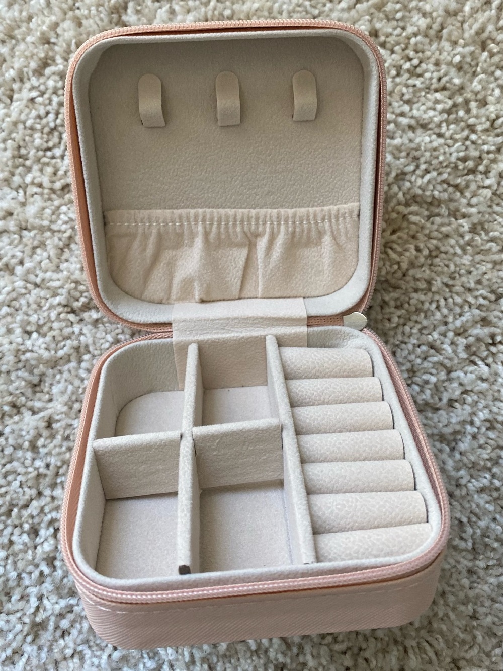 Compact Pink Travel up Jewelry Organizer Case